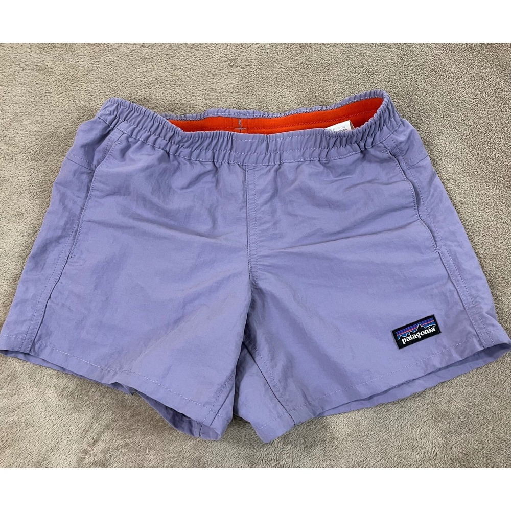 Patagonia Baggies Shorts Kids Girls Size 10 (M) Purple Polyester EUC